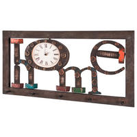 WANDGARDEROBE  in Blau, Braun, Grün, Rot, Weiß  - Blau/Rot, Design, Holzwerkstoff/Metall (70/35/8cm)