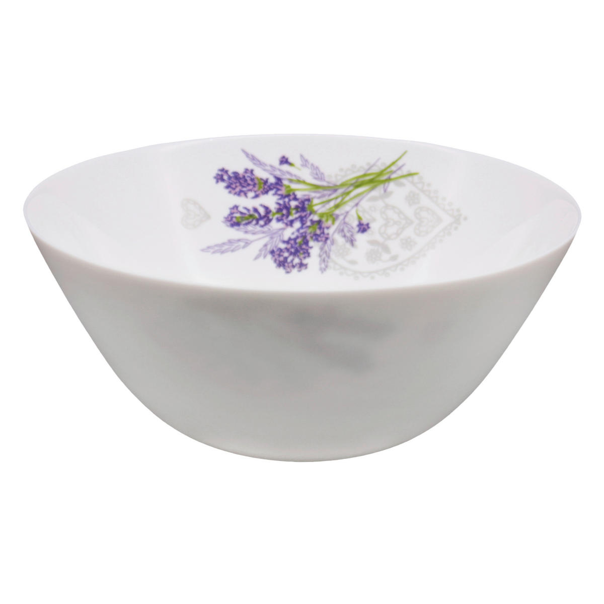 SALÁTÁSTÁL 18 cm  - lila/fehér, Basics, üveg (18cm)