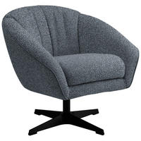 SESSEL in Webstoff Blaugrau  - Blaugrau/Schwarz, Design, Textil/Metall (80/78/80cm) - Stylife