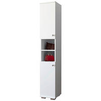 SKOSKÅP  i 30/178/33 cm  - vit/aluminiumfärg, Modern, metall/trämaterial (30/178/33cm) - MID.YOU