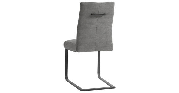 SCHWINGSTUHL  in Stahl Chenille  - Schwarz/Grau, Design, Textil/Metall (47/93/58cm) - Dieter Knoll