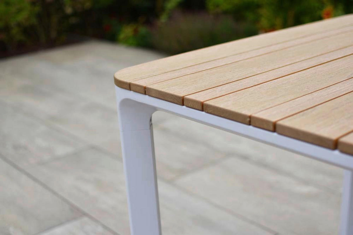 GARTENTISCHGRUPPE beschichtet Aluminium  - Naturfarben/Weiß, KONVENTIONELL, Kunststoff/Textil - Gardenson