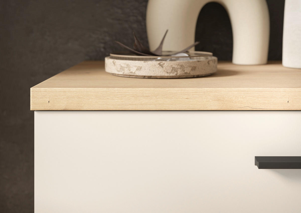GARDEROBE  in 105/188/38 cm  - Eichefarben/Creme, Basics, Glas/Holzwerkstoff (105/188/38cm) - Xora