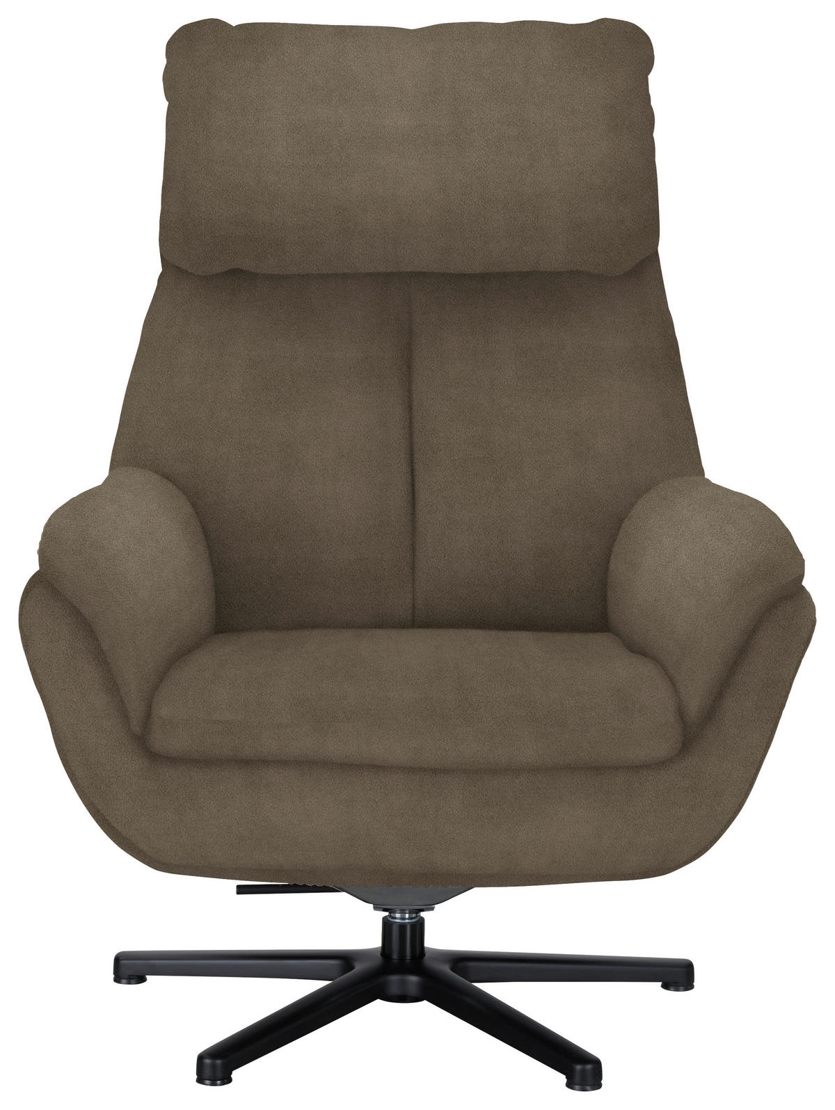 RELAXSESSEL in Textil Graubraun  - Graubraun/Schwarz, Design, Textil/Metall (79/108/89cm) - Beldomo Style