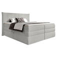 BOXSPRINGBETT 180/200 cm  in Hellgrau  - Hellgrau/Schwarz, Design, Kunststoff/Textil (180/200cm) - Esposa