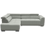 ECKSOFA in Struktur Silberfarben  205/284 cm  - Silberfarben/Schwarz, Design, Kunststoff/Textil (205/284cm) - Xora