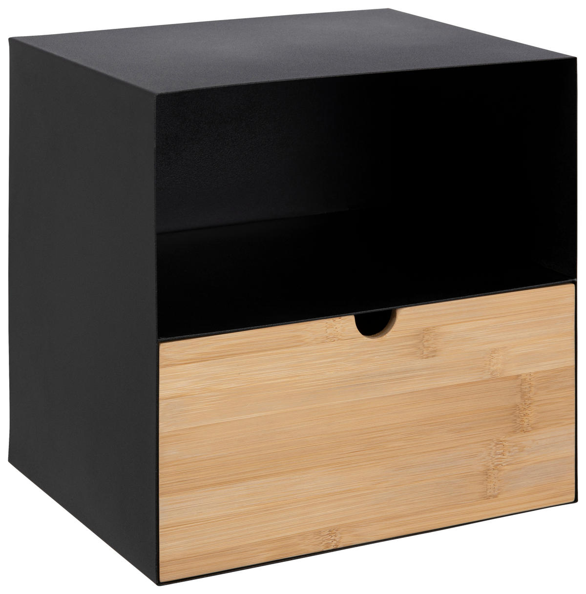 SÄNGBORD i bambu naturfärgad, svart  - svart/naturfärgad, Modern, metall/trä (30/30/25cm) - Best Price