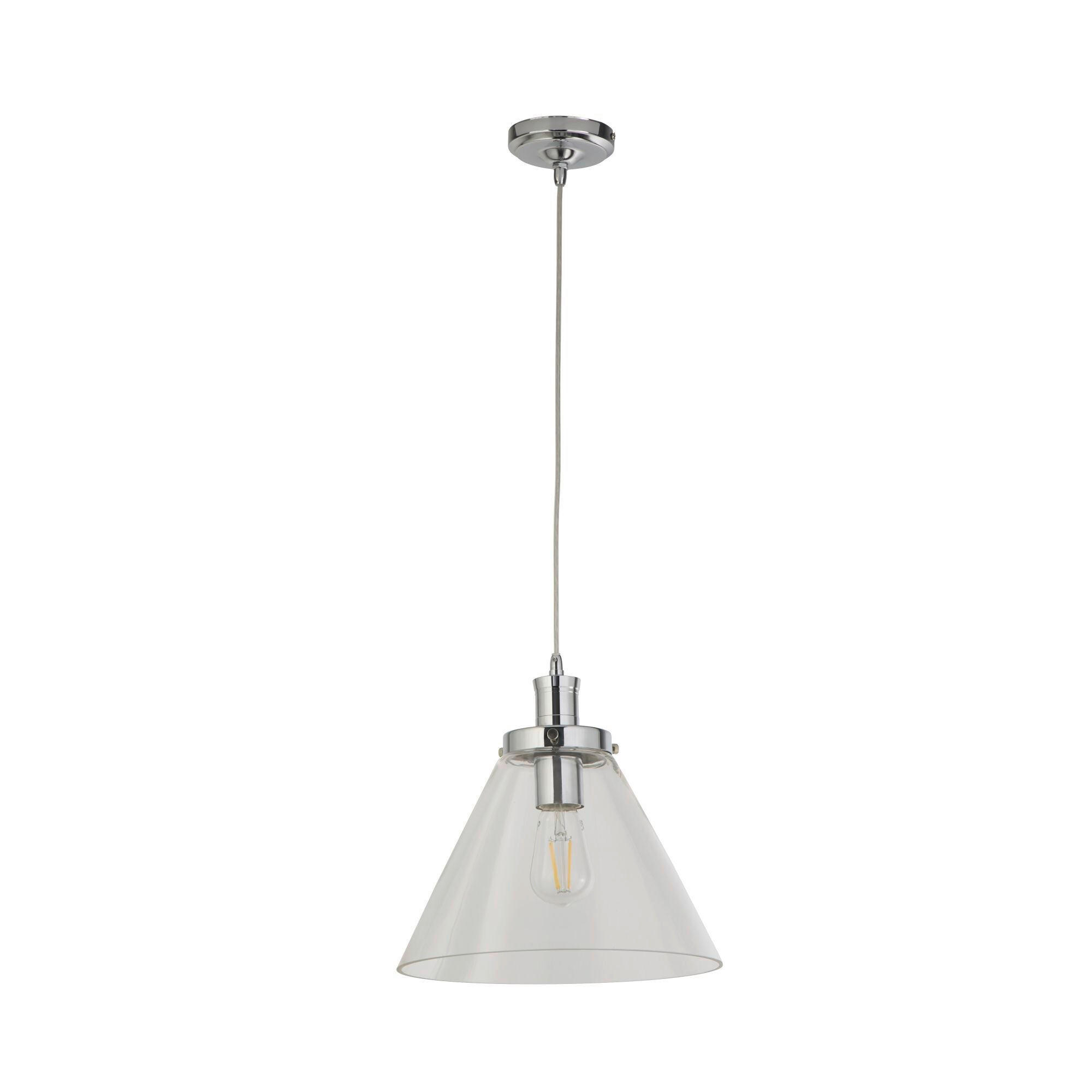 HÄNGELEUCHTE 29/28/29 cm   - Klar, Basics, Glas/Metall (29/28/29cm) - Searchlight