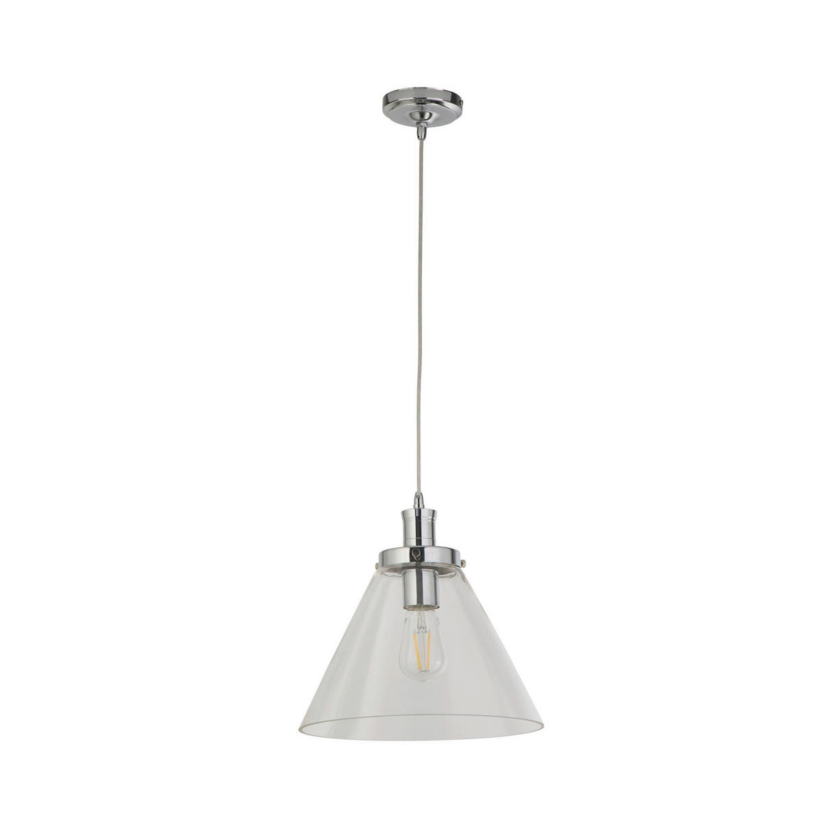 VISEČA SVETILKA   29/28/29 cm          60 W E27 - prozorno, Basics, kovina/steklo (29/28/29cm)