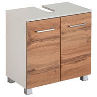 WASCHBECKENUNTERSCHRANK 60/53/35 cm  - Chromfarben/Weiss, Modern, Holzwerkstoff/Kunststoff (60/53/35cm) - Held