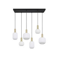 PENDELLEUCHTE 92/35/150 cm   - Messingfarben/Weiß, Design, Glas/Metall (92/35/150cm) - Trio Leuchten