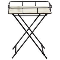 BEISTELLTISCH 44,5/33,5/57 cm Kiefer vollmassiv Schwarz, Kieferfarben rechteckig  - Schwarz/Kieferfarben, Basics, Holz/Metall (44,5/33,5/57cm) - Ambia Home