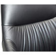 DREHSTUHL Schwarz  - Alufarben/Schwarz, Design, Leder/Kunststoff (61/100-107,5/64cm) - Novel