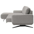 ECKSOFA in Webstoff Hellgrau  - Hellgrau/Schwarz, Design, Textil/Metall (172/320cm) - Valnatura