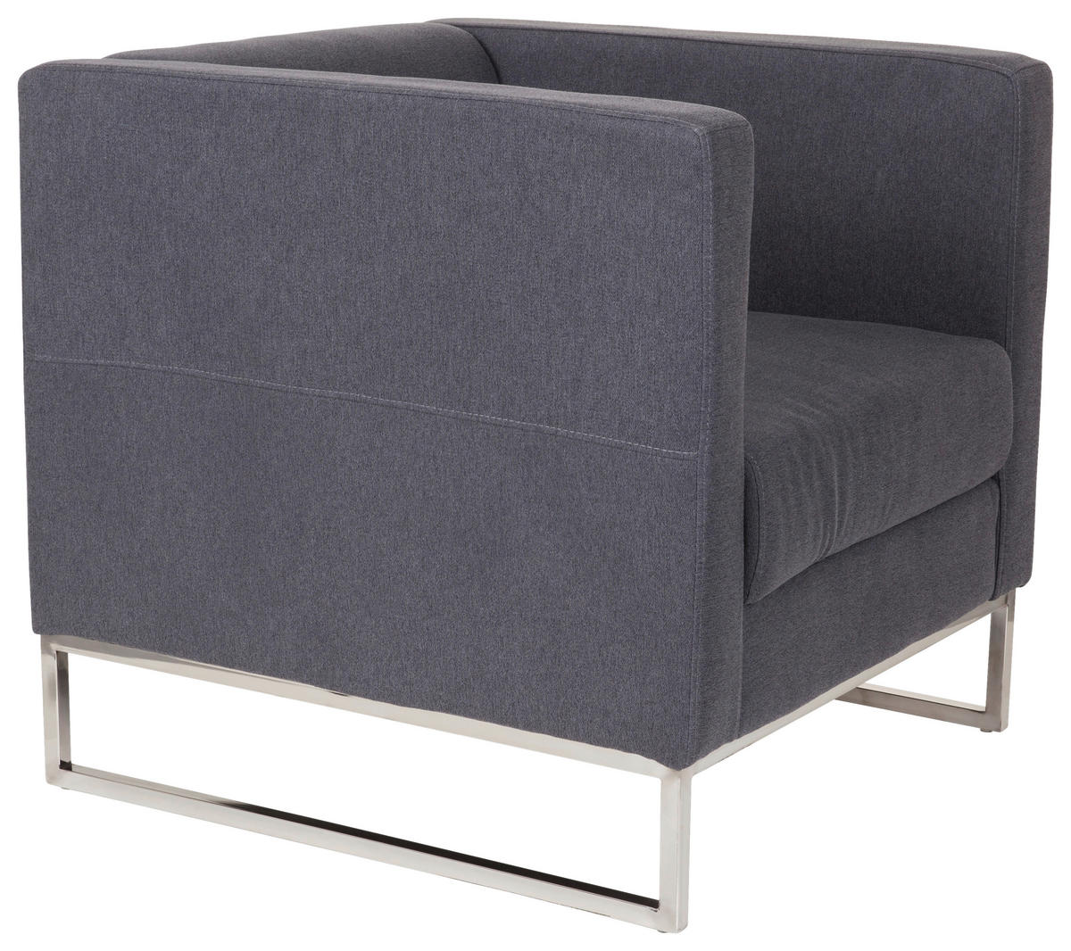 FÅTÖLJ i textil mörkgrå  - mörkgrå, Modern, metall/textil (72/71/72cm) - MID.YOU