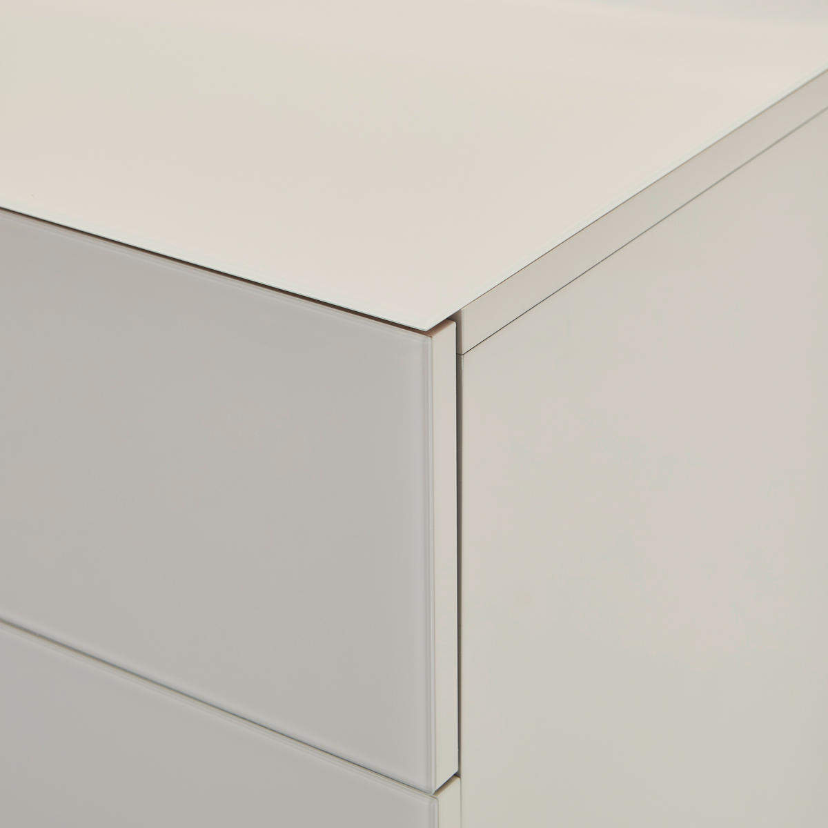 SIDEBOARD  135/99/42 cm 4 Schublade(n)  - Kaschmir/Schwarz, Design, Glas/Holzwerkstoff (135/99/42cm) - Novel