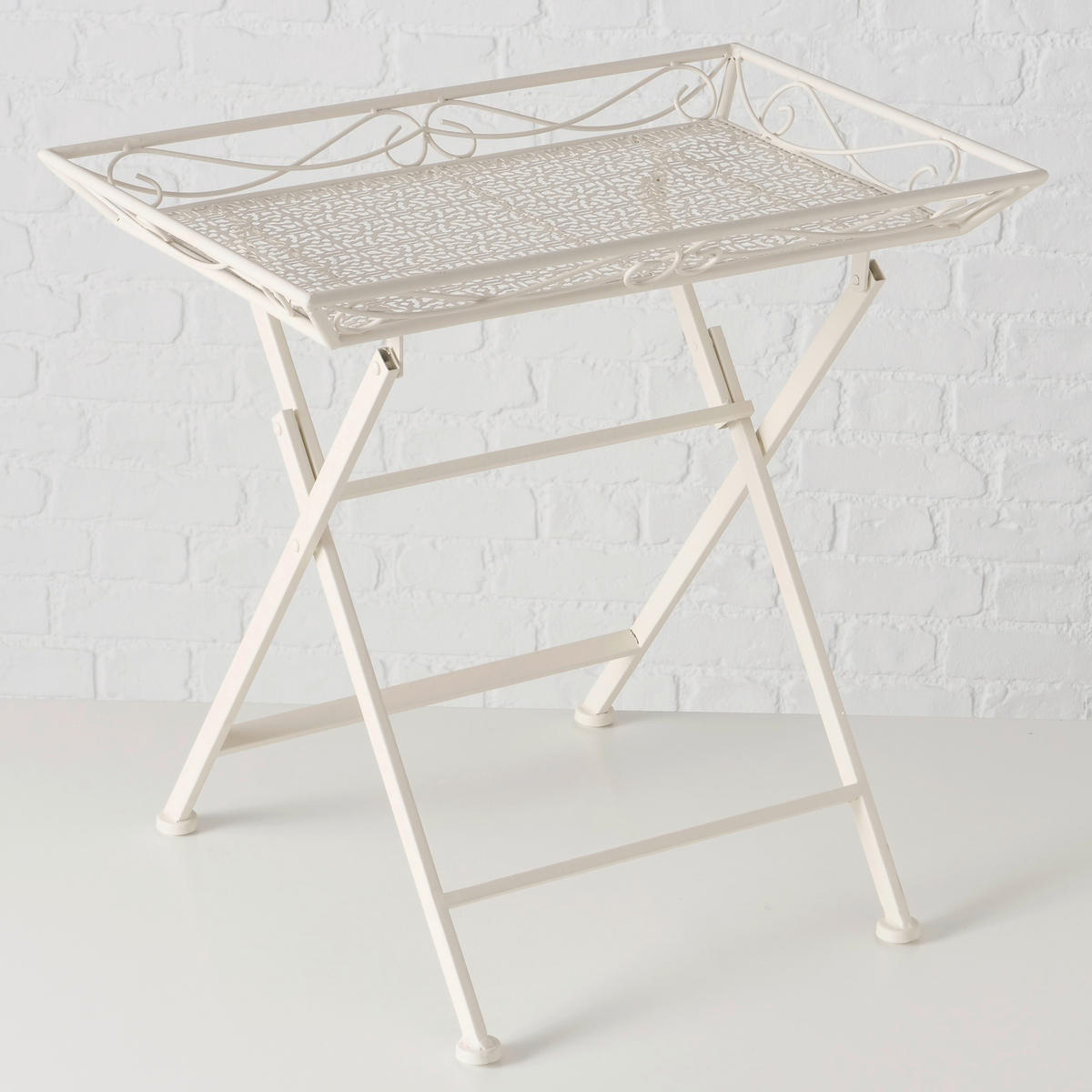 KISASZTAL fém 60,3/48,2/56,6 cm  - fehér, Lifestyle, fém (60,3/48,2/56,6cm)