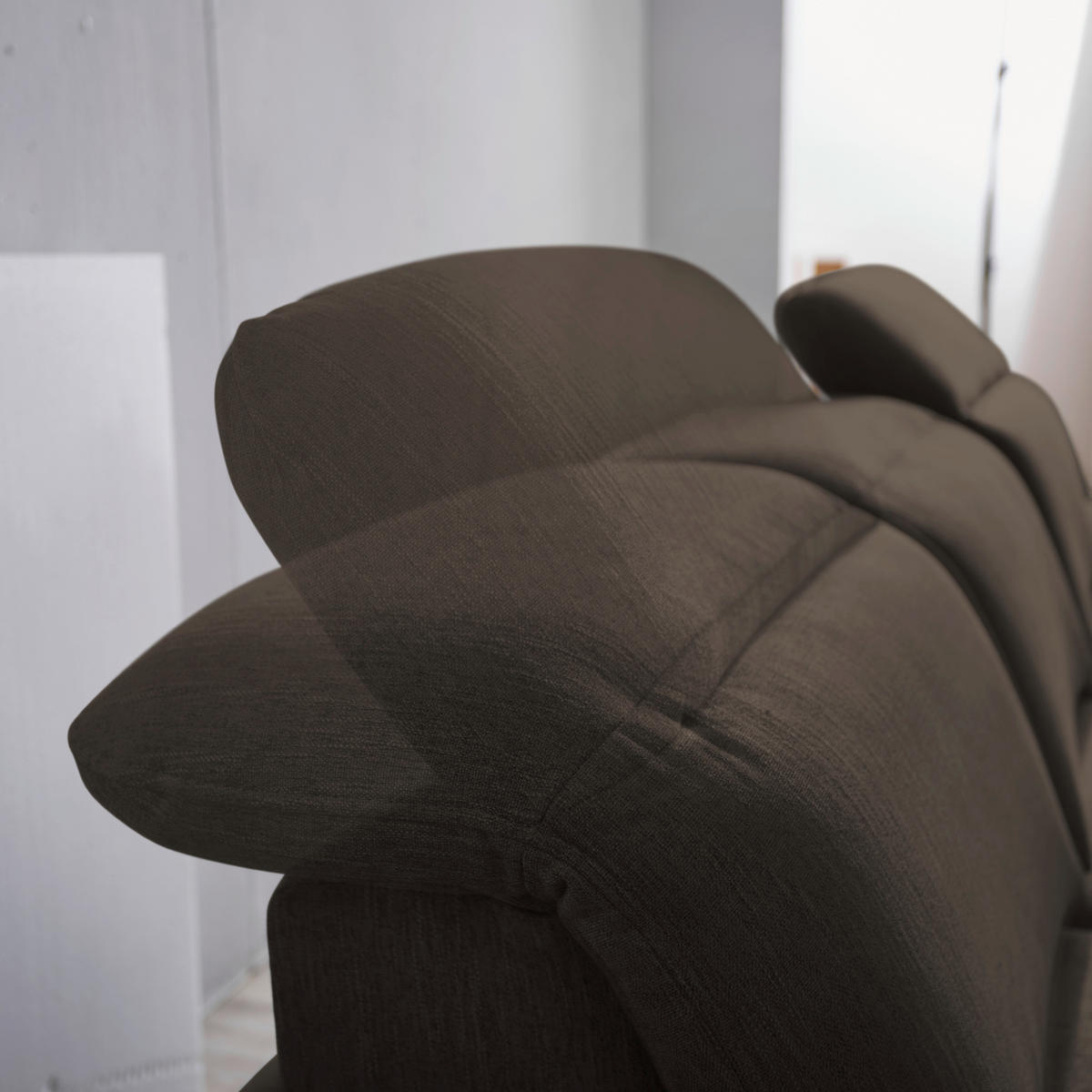 HÖRNSOFFA i vävt tyg mörkbrun  - svart/mörkbrun, Design, metall/textil (289/180cm) - MID.YOU