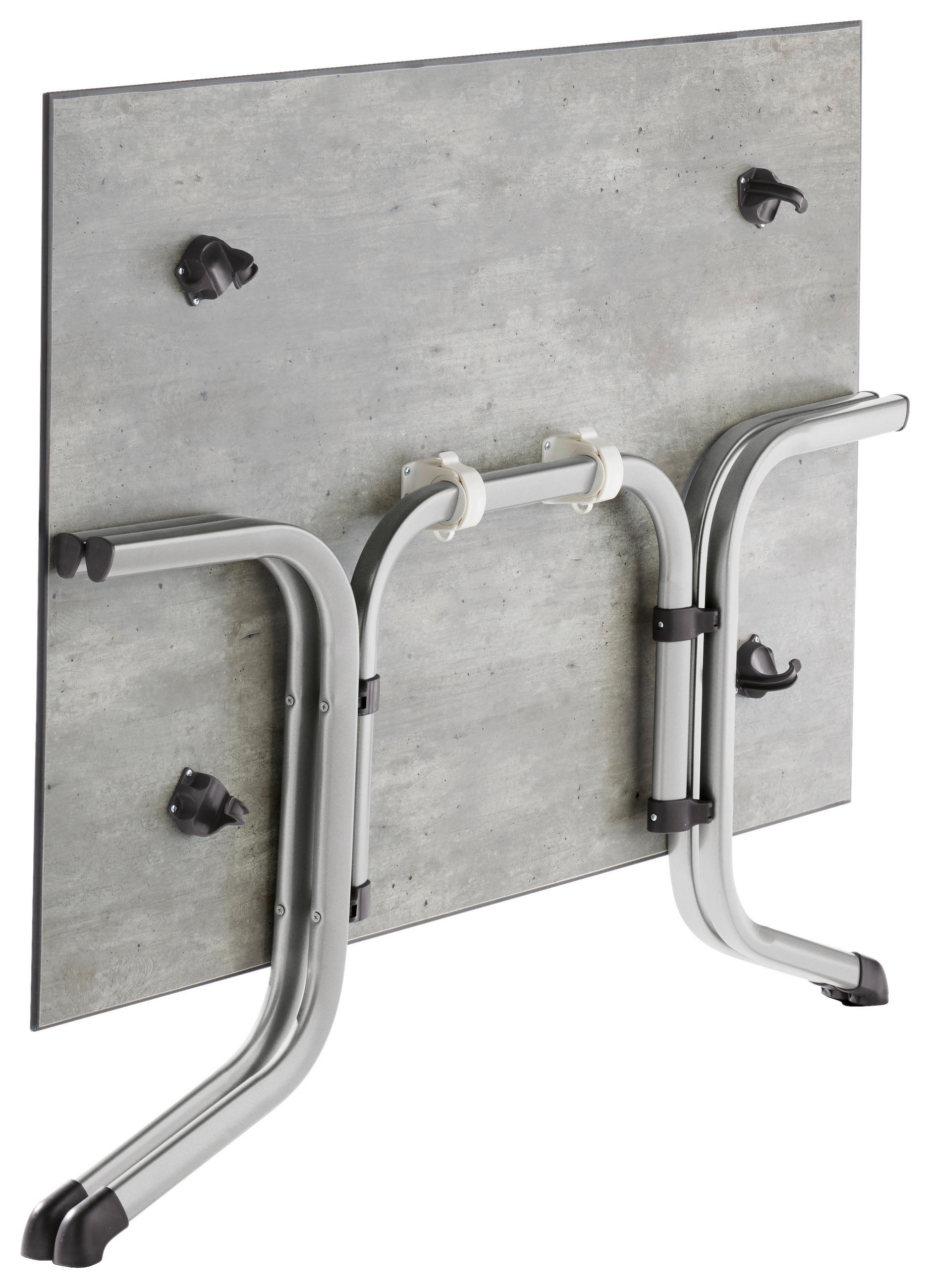 GARTENTISCH Holzwerkstoff Graphitfarben, Hellgrau rechteckig  - Hellgrau/Graphitfarben, MODERN, Holzwerkstoff/Metall (140/90/73cm) - Sieger