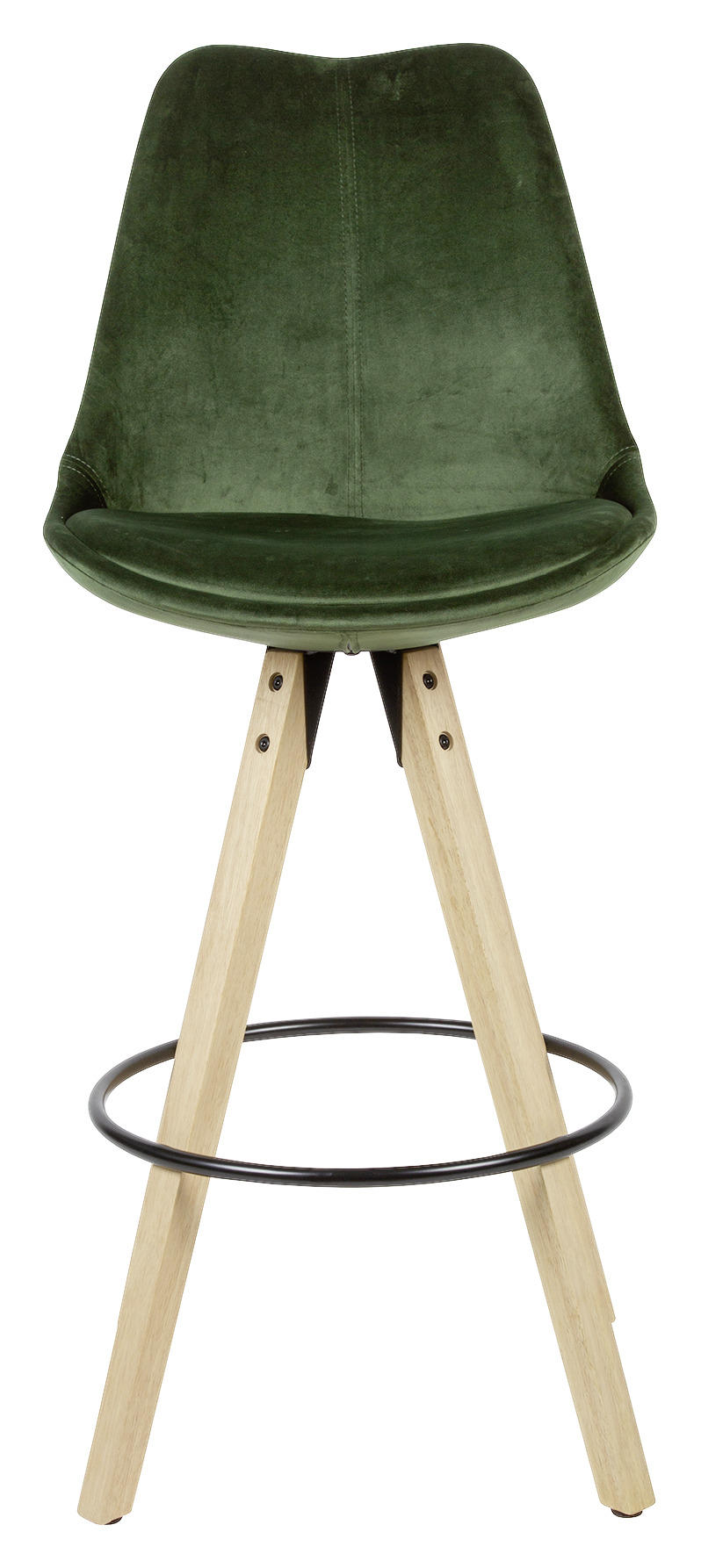 BARSTOL SET i grön  - grön/ekfärgad, Modern, trä/textil (49/113/49cm) - MID.YOU