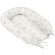 NESTCHEN  80/50/10 cm   - Weiß/Grau, Basics, Textil (80/50/10cm) - My Baby Lou