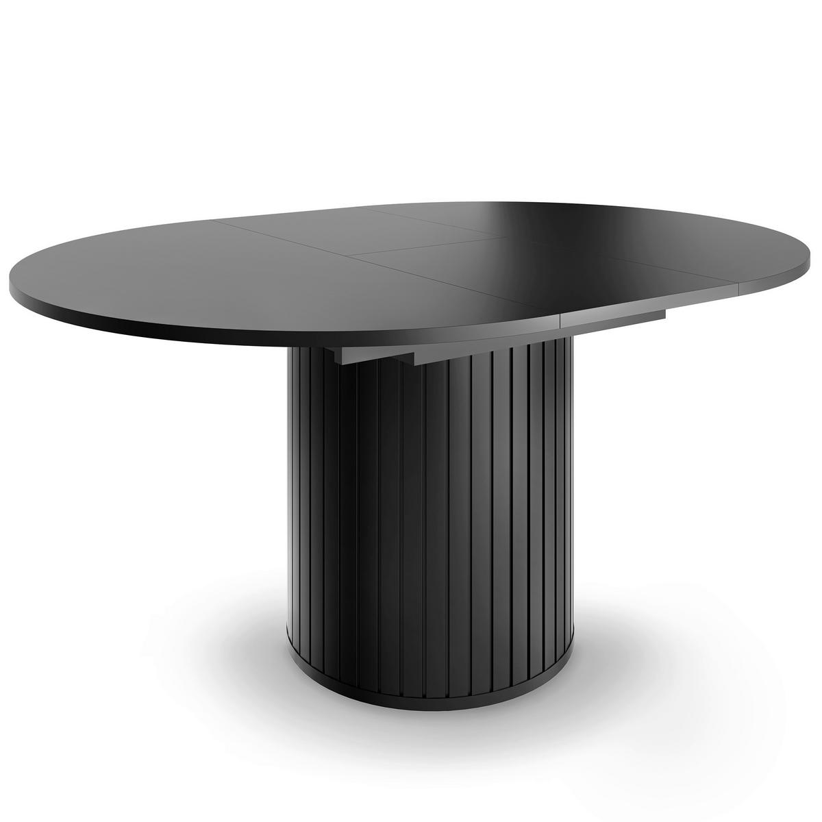 ESSTISCH in Holzwerkstoff 120-160/120/76,8 cm  - Schwarz, MODERN, Holzwerkstoff (120-160/120/76,8cm) - home24