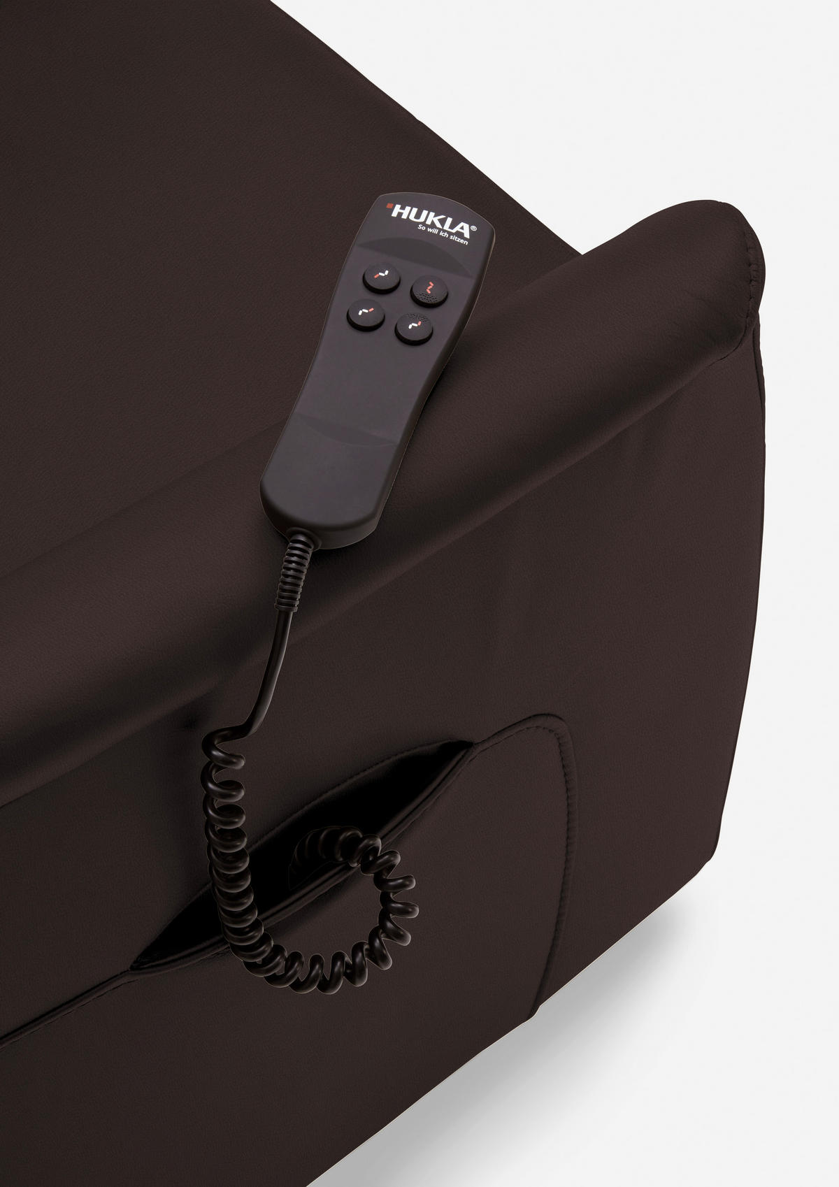 FERNSEHSESSEL Valdera  mit Relaxfunktion, Aufstehhilfe, Rücken echt Echtleder Dunkelbraun  - Dunkelbraun/Schwarz, KONVENTIONELL, Leder/Kunststoff (70/107/88cm) - Livetastic