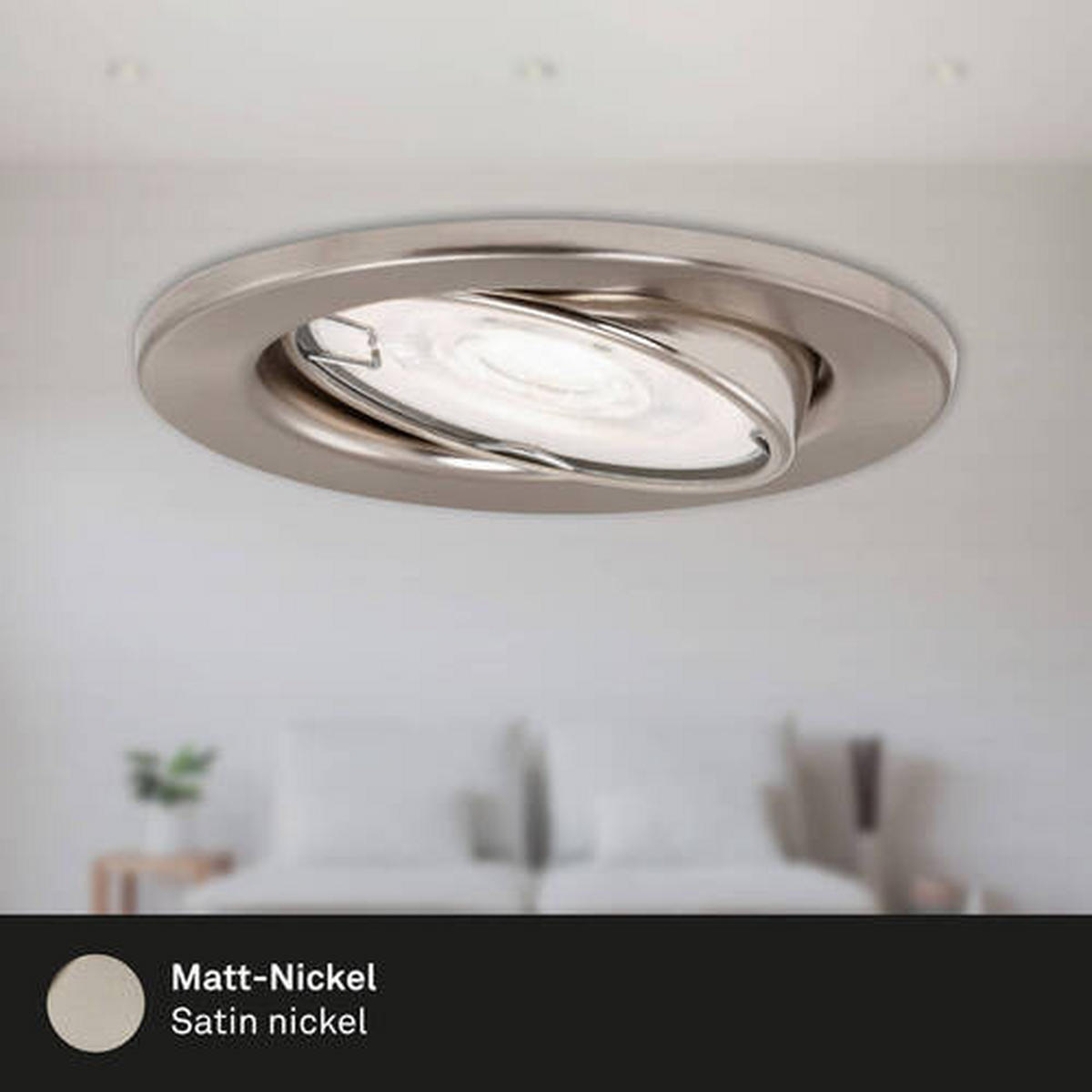 KUPAONSKA LED SVJETILJKA UGRA  - boje nikla, Basics, metal (8,6/7cm)