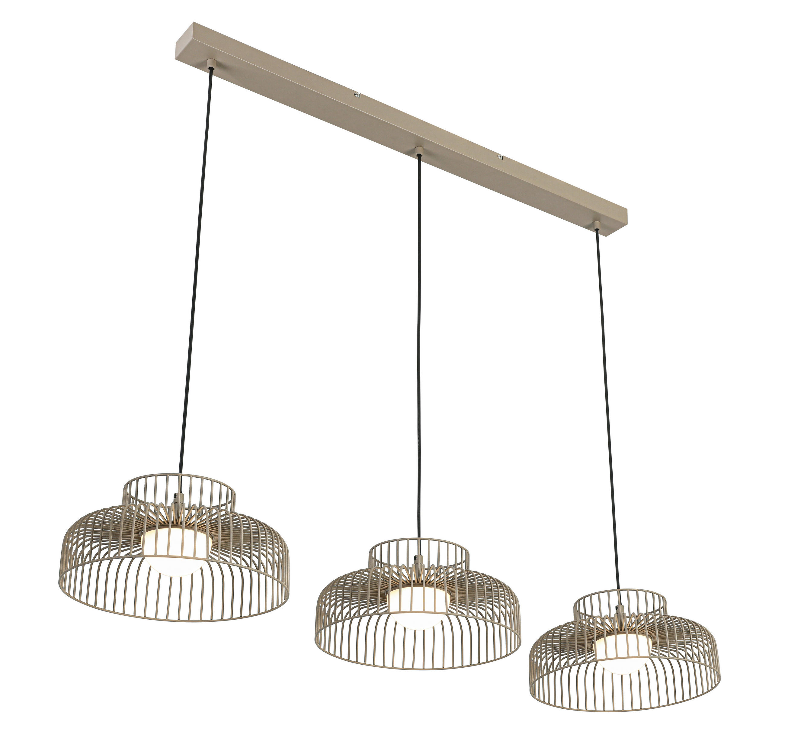 HÄNGELEUCHTE 110/30/120 cm  - Sandfarben/Weiß, Trend, Kunststoff/Metall (110/30/120cm) - Collett's Monde