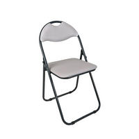 KLAPPSTUHL in Metall, Textil Grau, Schwarz  - Schwarz/Grau, Design, Textil/Metall (44/80/47cm)