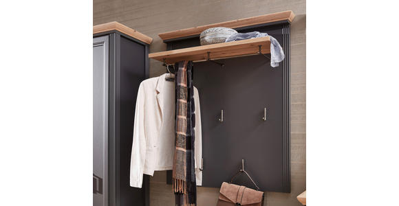 GARDEROBENPANEEL  in 93/107/30 cm  - Eichefarben/Graphitfarben, ROMANTIK / LANDHAUS, Holzwerkstoff (93/107/30cm) - Landscape