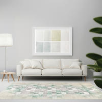 VINTAGE-TEPPICH 200/290 cm ONDEA MARTIN waschbar Creme, Hellgrau, Mintgrün  - Creme/Hellgrau, Design, Kunststoff/Textil (200/290cm) - Lindorug