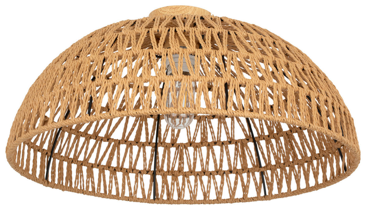 DECKENLEUCHTE 50/23 cm   - Hellbraun, Design, Papier/Metall (50/23cm) - Collet's Monde