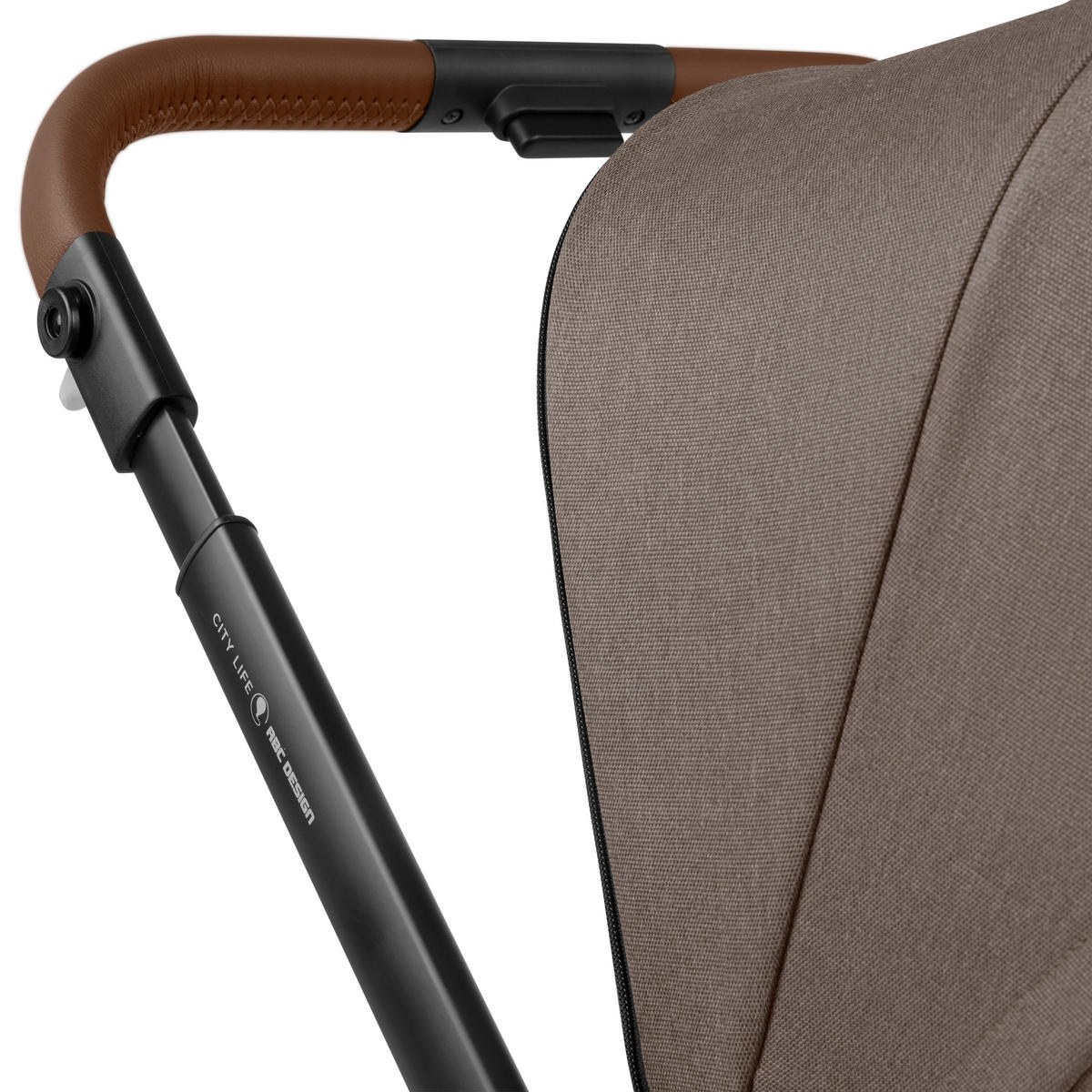 KINDERWAGENSET  City Life All in One Set  Nature  - Graubraun/Schwarz, Basics, Textil/Metall (82/52/107,5cm) - ABC Design