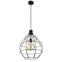 HÄNGLAMPA Edwin 37/120 cm  - svart, Trend, metall (37/120cm) - Globo