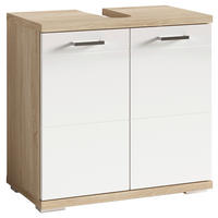 WASCHBECKENUNTERSCHRANK 60/59/31,5 cm  - Chromfarben/Weiß Hochglanz, MODERN, Holzwerkstoff/Kunststoff (60/59/31,5cm) - MID.YOU