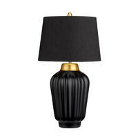 TISCHLEUCHTE - Messingfarben/Schwarz, Konventionell, Keramik/Textil (30/56.2cm) - Elstead Lighting