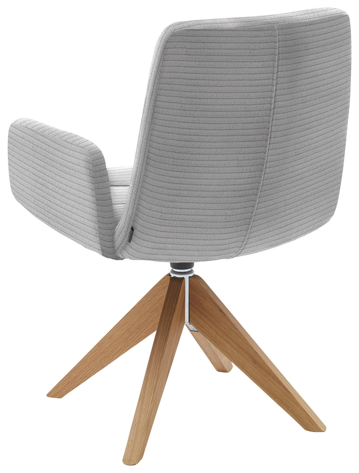 ARMLEHNSTUHL  in Cord  - Naturfarben/Grau, Design, Holz/Textil (61/88/66cm) - Dieter Knoll