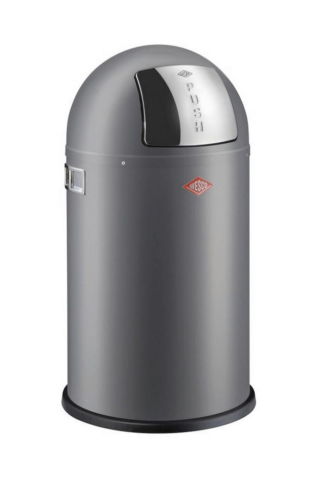 ABFALLSAMMLER PUSHBOY JUNIOR 22 L  - Graphitfarben, KONVENTIONELL, Kunststoff/Metall (35/63cm) - Wesco