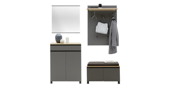 GARDEROBE 180/193/40 cm  - Eichefarben/Anthrazit, Design, Holz/Holzwerkstoff (180/193/40cm) - Dieter Knoll