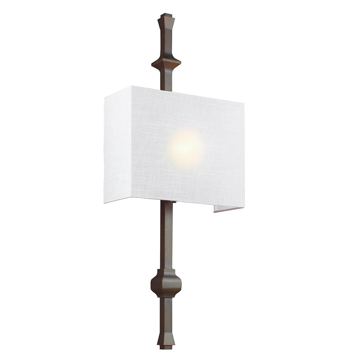 VÄGGLAMPA Teva 29.2/76.5/12.1  cm   - bronsfärgad, Klassisk, metall/glas (29.2/76.5/12.1 cm) - Elstead Lighting