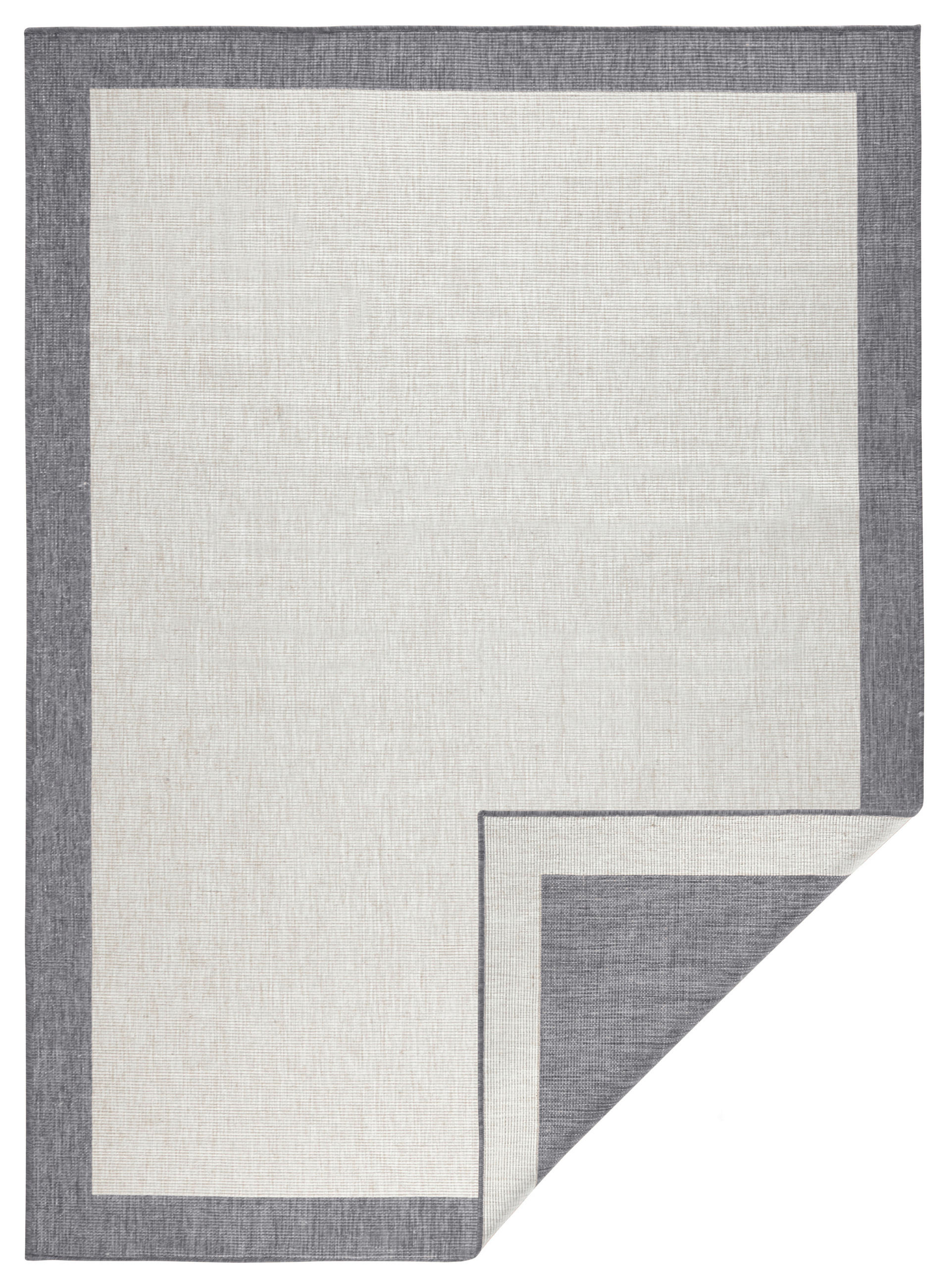 OUTDOORTEPPICH 80/150 cm Twin Creme, Grau  - Creme/Grau, Design, Kunststoff (80/150cm)