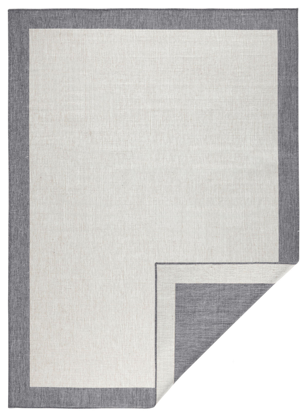 OUTDOORTEPPICH 120/170 cm Twin Creme, Grau  - Creme/Grau, Design, Kunststoff (120/170cm)