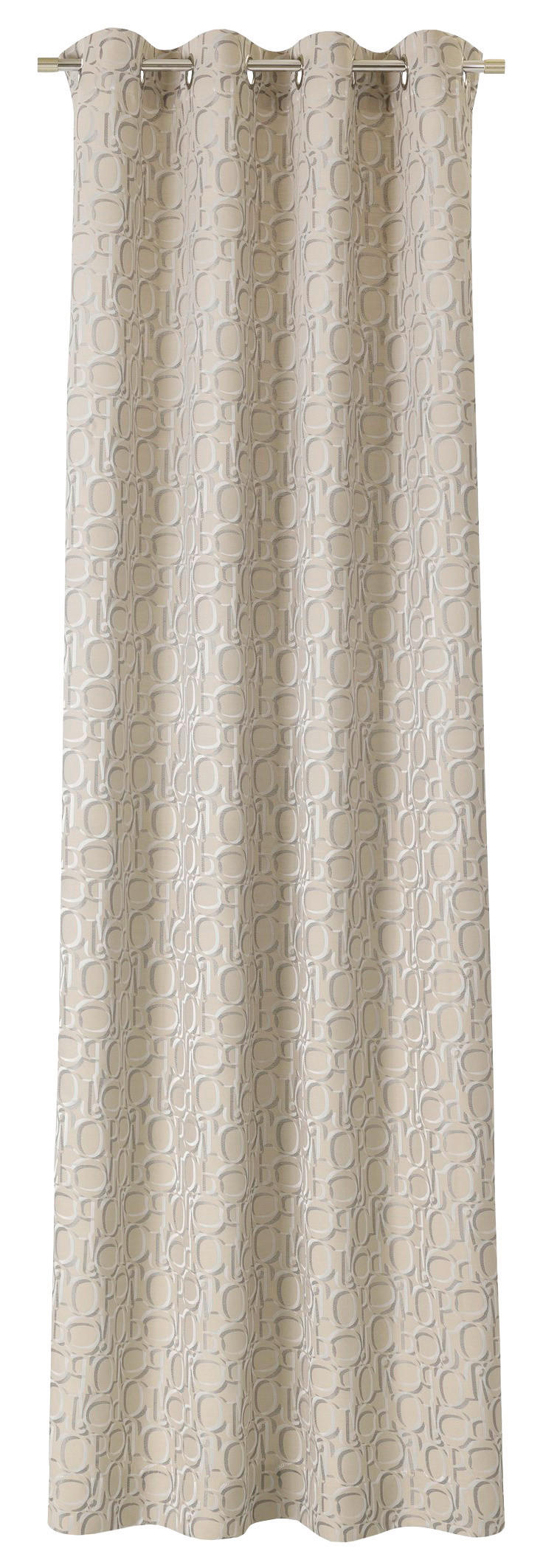 ZAVESA SA KARIKAMA bež - bež, Dizajnerski, tekstil (140/250cm) - Joop!