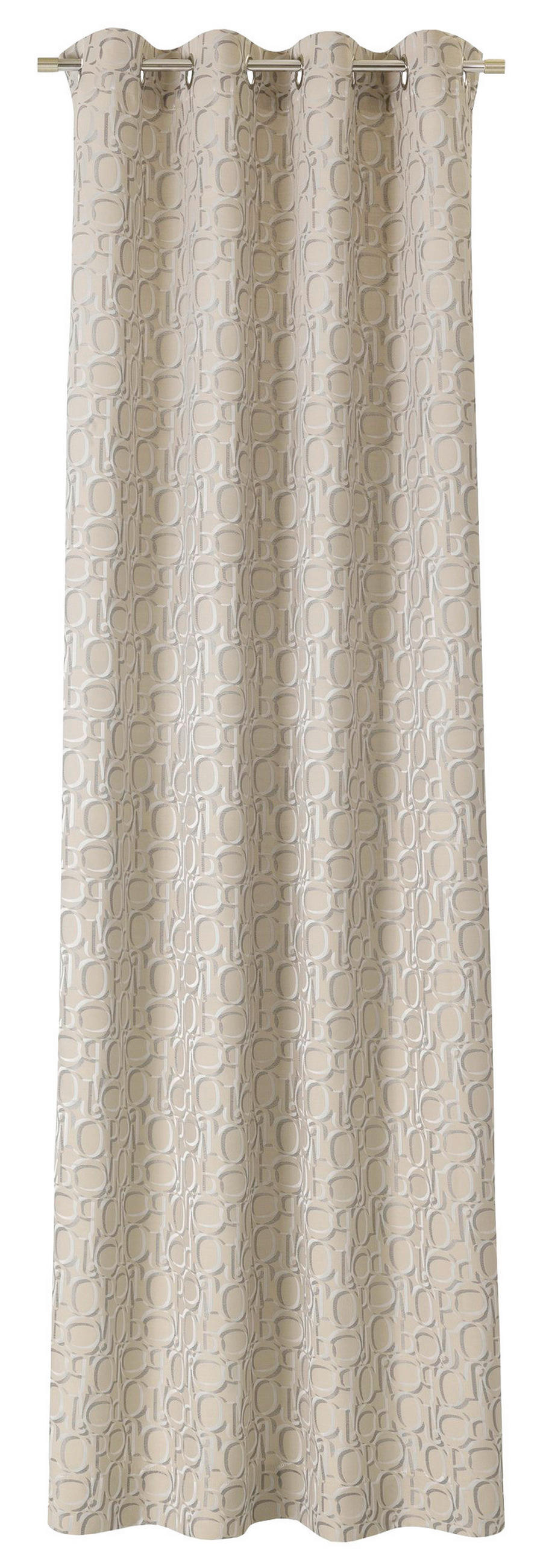 ZAVESA SA KARIKAMA bež - bež, Dizajnerski, tekstil (140/250cm) - Joop!