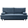 SCHLAFSOFA Chenille Blau  - Blau/Schwarz, KONVENTIONELL, Holz/Textil (212/97/105cm) - Carryhome