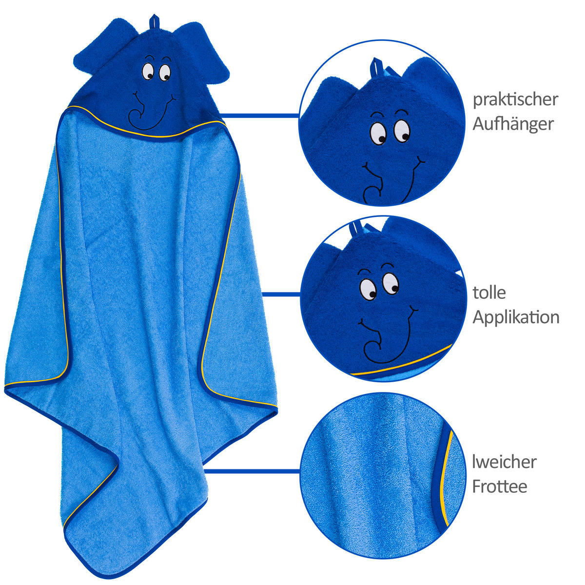 FROTTIERSET Blau  - Blau, Basics, Textil