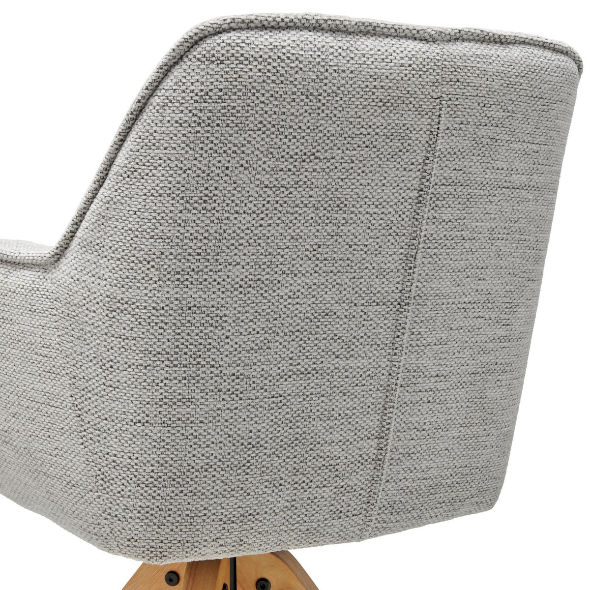 ARMLEHNSTUHL  in Webstoff  - Eichefarben/Hellgrau, Lifestyle, Holz/Textil (63/83/61cm) - MID.YOU