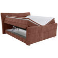 BOXSPRINGBETT 180/200 cm  in Braun  - Chromfarben/Braun, KONVENTIONELL, Textil/Metall (180/200cm) - Esposa