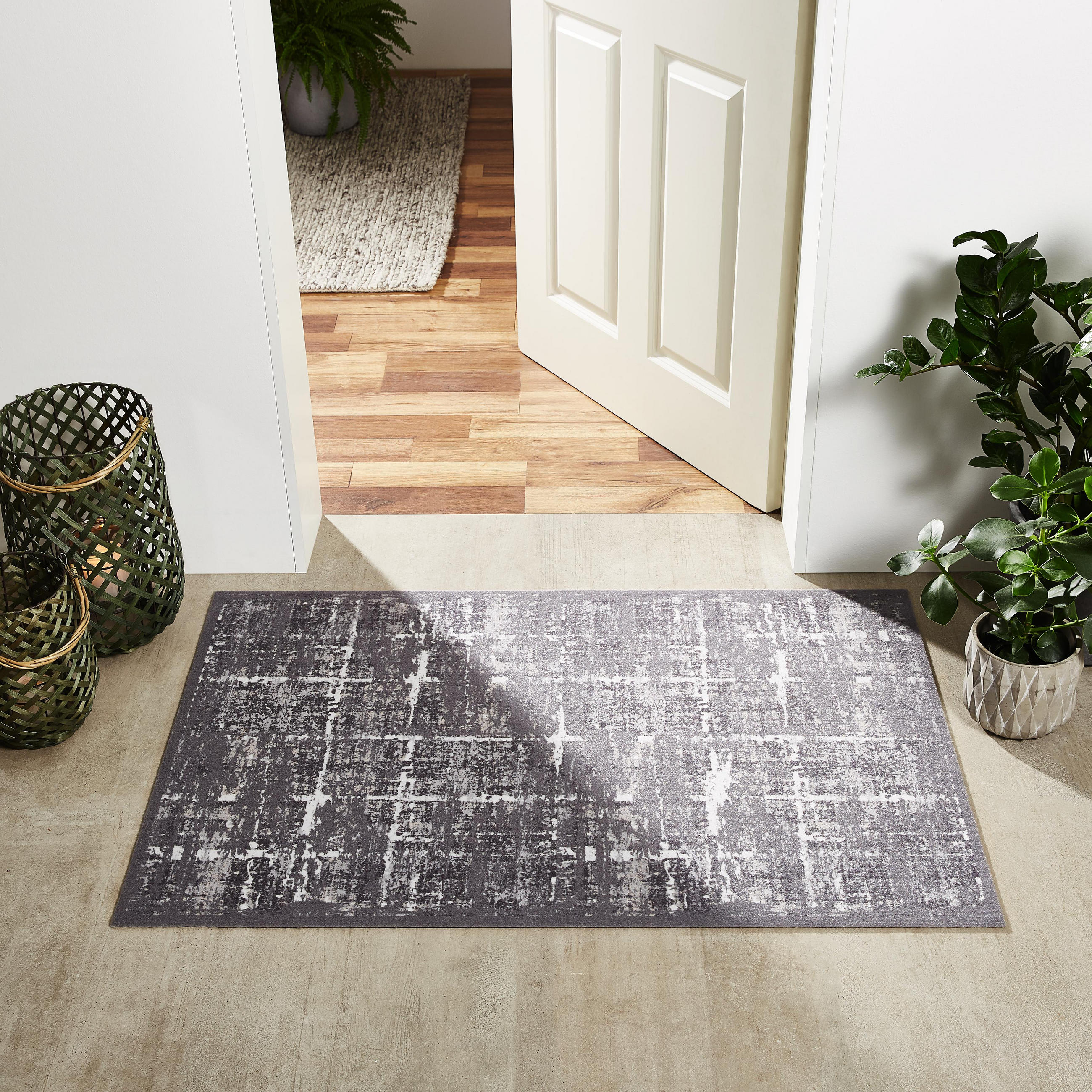 FUßMATTE  80/120 cm  Grau  - Grau, Basics, Textil (80/120cm) - Esposa